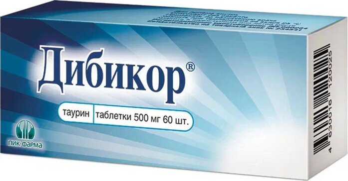 Купить дибикор таб 500 мг 60 шт (таурин) от 533 руб. в городе Москва в интернет-аптеке Планета Здоровья, инструкция по применению, аналоги