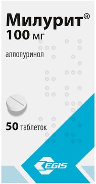 Купить милурит таб 100 мг 50 шт (аллопуринол) от 164 руб. в городе Уренгой Новый в интернет-аптеке Планета Здоровья, инструкция по применению, аналоги