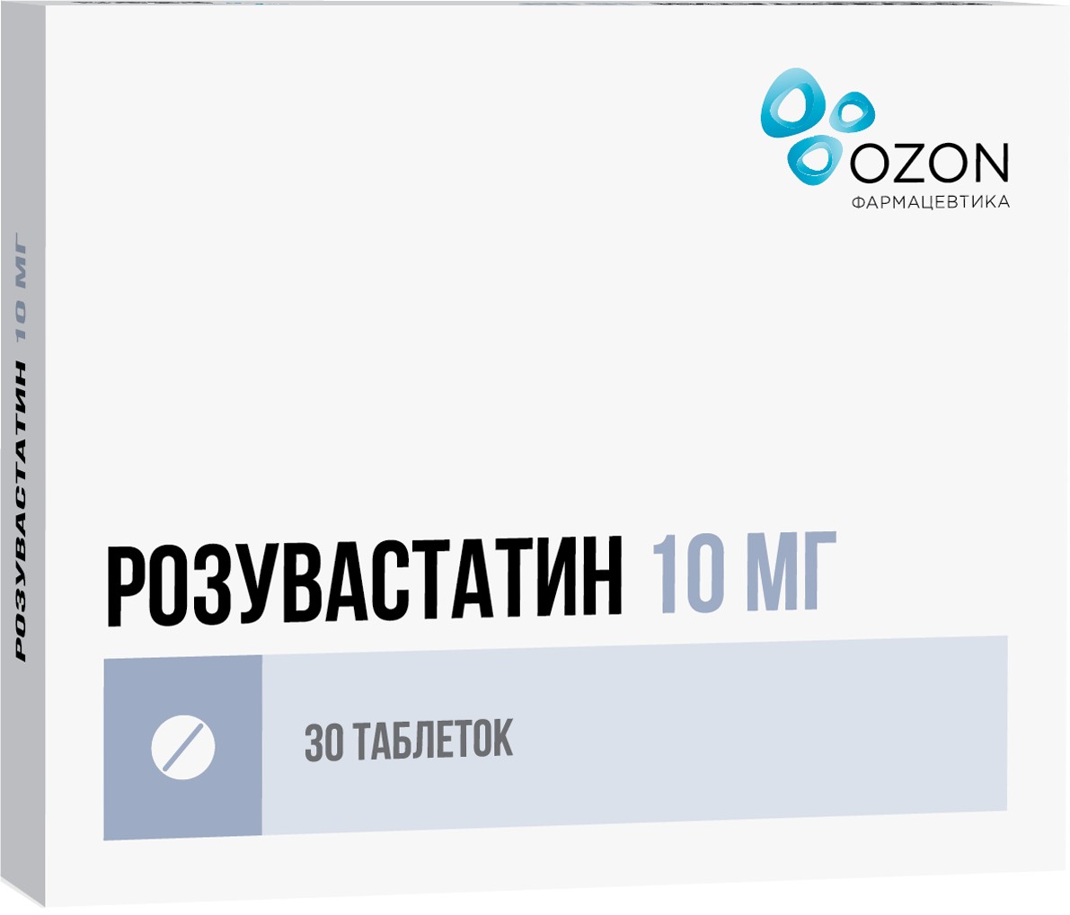 Купить розувастатин таб 10 мг 30 шт, Озон (розувастатин) от 561 руб. в городе Балашиха в интернет-аптеке Планета Здоровья, инструкция по применению, аналоги